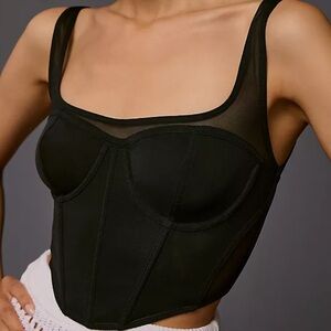Anthropologie Mesh Corset Top